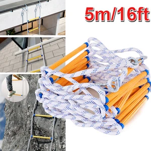 Rope Ladder 16FT Fire Escape Ladder 2 Story Flame Resistant Emergency Ladder LOT - Picture 1 of 20