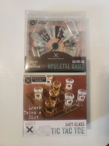Meridian Point Tic Tac Zehenpartie/Roulette Schnapsglas Trinkspiele 2 Spiele - Bild 1 von 2