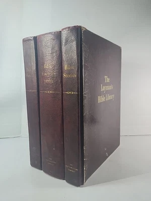 Vintage The Layman's Bible Library 3 Volume Set - Encyclopedia Stories History - Image 1 of 4