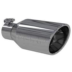 MBRP T5160 Stainless Angled Rolled End Round 2.5 inch Universal Fit Exhaust Tip - Picture 1 of 3