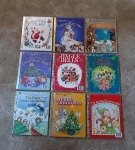Lot (9) Little Golden Books Christmas Stories Holiday Classics Great Variety C - Picture 1 of 3