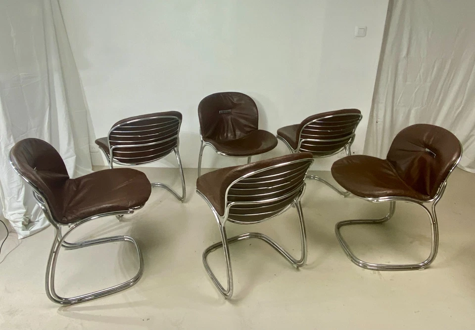 Lot de six chaises “Sabrina” – Gastone Rinaldi pour Rima Italie - Photo 1/4