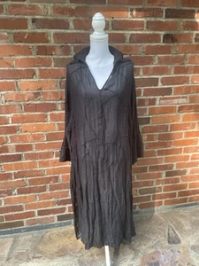 Massimo Dutti limitierte Auflage Maxi halbtransparent Leinenkleid Kaftan Überwurf Indien Small - Bild 1 von 11
