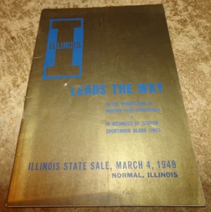 1949 march IL. state normal, il. shorthorn cattle sale booklet good used - Bild 1 von 2