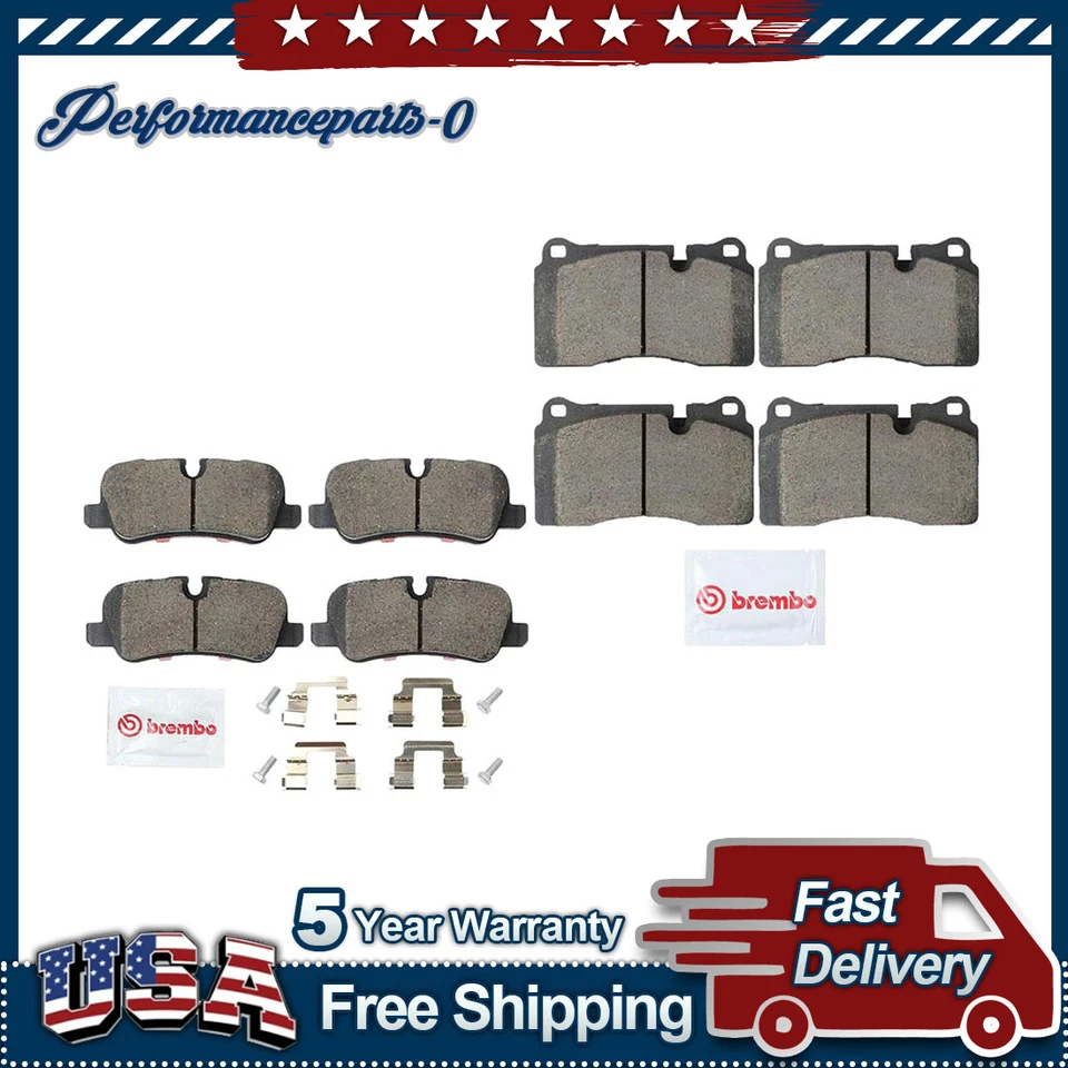 Juego de pastillas de freno delanteras traseras Brembo 2X para Land Rover Range Rover 2006-2009 Foto 1 de 2