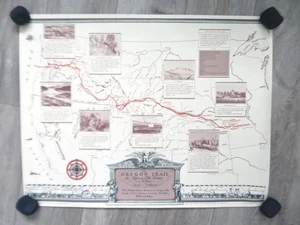 Vintage 1984 Oregon Trail MAP - the highway of the Pioneers to the Pacific NW - Picture 1 of 16