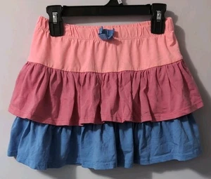 TOMMY BAHAMA Layered Tiered Skort Skirt Girls Size M 7/8 Ruffles Pink Purple - Picture 1 of 4