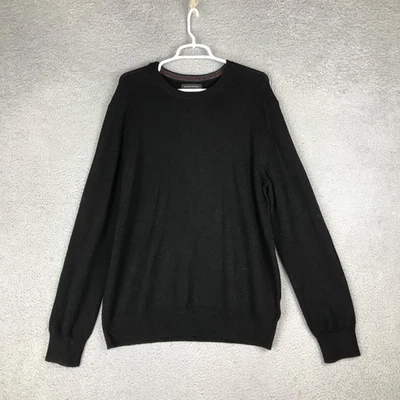 Banana Republic Sweater Mens Extra Large Black Merino Wool Blend Crewneck - Image 1 of 4