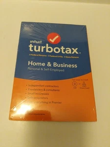 Intuit TurboTax Home & Business For Tax Year 2019 Windows & Mac NEW SEALED  - Picture 1 of 5