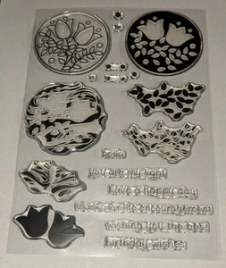 JUEGO DE 19 SELLOS DE FOTOPOLÍMERO TRANSPARENTE PARA VIDRIERAS ALTENEW SELLO ARTESANAL - Imagen 1 de 5