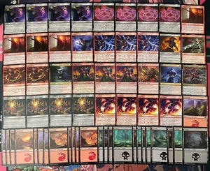 MTG - 60 CARD BLACK MAGE WIZARD BURN DECK - KUJA GENOME SORCERER, CARNAGE CHAOS - Picture 1 of 1