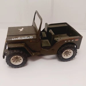 Tonka 1970's US Army Jeep Military Green Vintage Pressed Steel G-452-8 - Picture 1 of 9