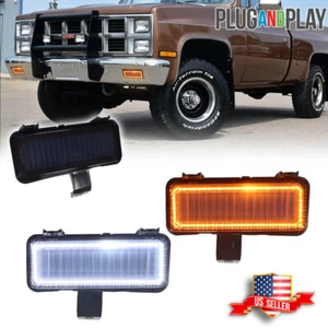 Smoke Switchback LED Park Turn Signal Lights For 81-82 Chevy GMC PU Blazer Jimmy - Picture 1 of 10