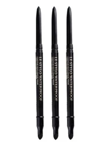  LANCOME LE STYLO WATERPROOF EYELINER NOIR 601 BLACK FULL SIZE LOT OF 3 - Picture 1 of 2