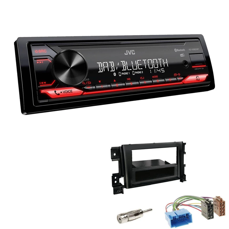 JVC KD-X282DBT Autoradio Bluetooth DAB USB für Suzuki Grand Vitara II 2005-2015