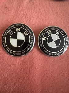 Bmw Badges Black&white M Performance 2x 74mm