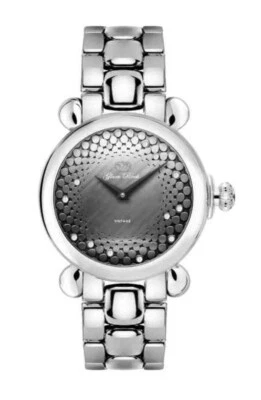 Reloj de pulsera de cuarzo suizo vintage Glam Rock para dama talla 28054 esfera de 15 diamantes blancos. Foto 1 de 4