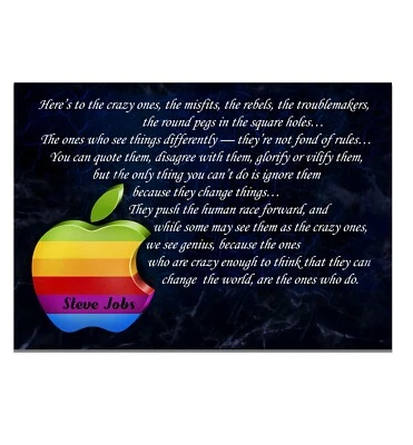 #9 Póster de citas inspirado en Steve Jobs Cambiar el mundo Imagen inspiradora  Foto 1 de 4