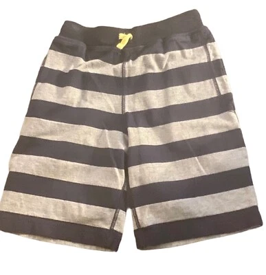Hanna Andersson 130 8 Boys Sweatshorts Sweat Shorts Terry Blue Striped - Image 1 of 2