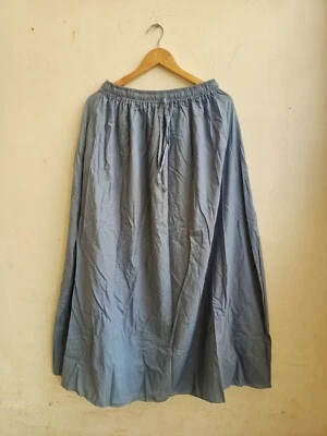 Indian Cotton Solid Grey Plain Skirt Women's Clothing Girls Partywear Skirt US - Image 1 of 2