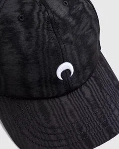 Marine Serre Regenerated Moire Baseballmütze mit gesticktem Logo in Schwarz - Einheitsgröße - Bild 1 von 7