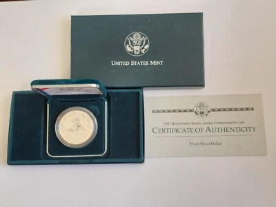 1997 U.S. Botanic Garden Commemorative 90% Silver Dollar Proof  Coin w/OGP & COA - Image 1 of 4