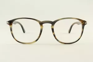 Original Persol 3143-V 1049 Braun/Grau Streifen 49mm Gestell Brille RX-fähig - Bild 1 von 5