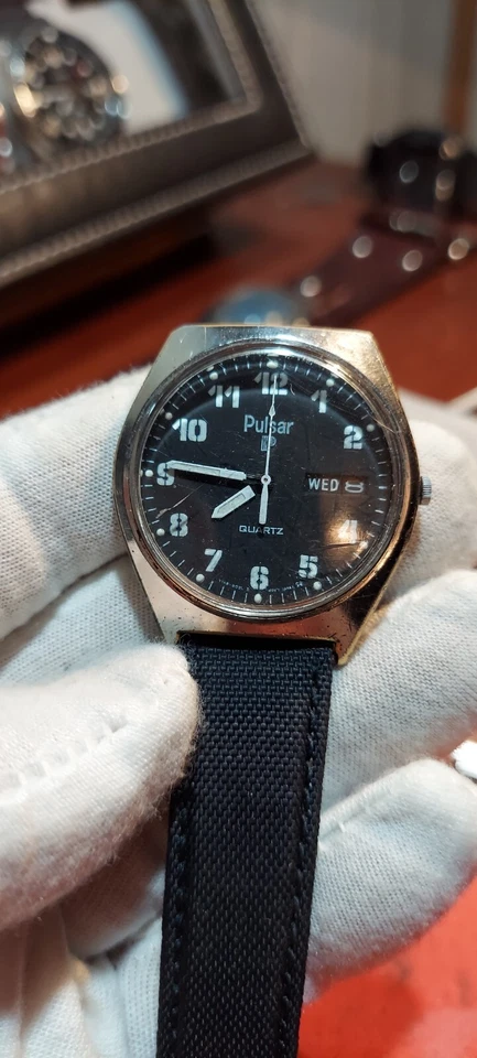 Reloj Bolsillo Pulsar Casero Esfera Negra Foto 1 de 4