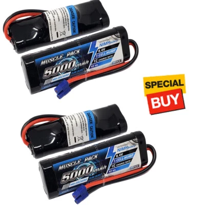 Batería NHX Muscle Pack 8.4V 5000mAh 7 Celdas Nimh Hump (2) con Conector EC3 Foto 1 de 4