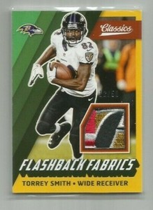 TORREY SMITH (Ravens) 2017 PANINI DONRUSS CLASSICS FLASHBACKS FABS-4-COLOR 12/50
