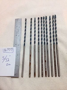 10 NEW 5/32" GERMANY MASONARY DRILL BITS CARBIDE TIPPED BIT BLUE .145" SH {G777} - Picture 1 of 3