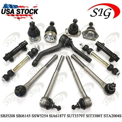 Kit 13 peças para 1998-2001 GMC Jimmy RWD junta esférica frontal haste de amarração braço ocioso barra oscilante - Imagem 1 de 4