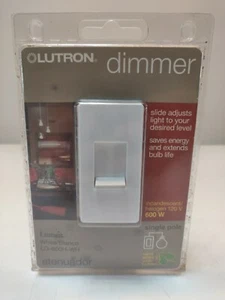 Lutron Luméa 600-Watt Single Pole White Indoor Dimmer LG-600H-WH NEW - Picture 1 of 2