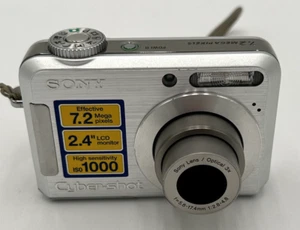 Sony Cyber-shot DSC-S700 7.2MP Digital Camera With USB Cord- Silver Parts - Picture 1 of 8