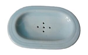 Vintage Ceramic Soap Trinket Dish Light Blue Retro Decor 