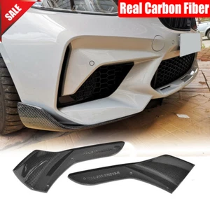 Real Carbon Front Bumper Splitters Lip Winglet for BMW F87 M2 M2C Coupe 2016-20 - Picture 1 of 12