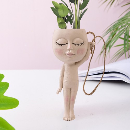 Flower Pot Nordic Style Flower Planting Face Planter Pot Head Planter