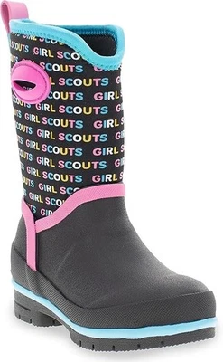 Bota de lluvia de neopreno Western Chief para niñas pequeñas talla 9 negra clima frío nueva en caja Foto 1 de 4