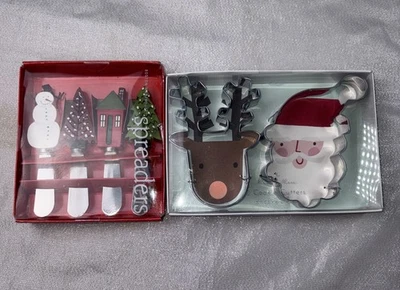 波士顿仓库圣诞摊铺机和圣诞老人驯鹿饼干切割机全新带盒 — 第 1/4 张图片