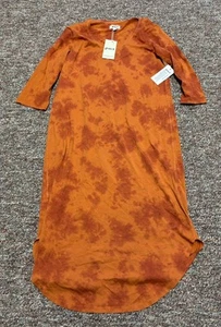 Pact Organic Cotton T Shirt Dress Womens Large Orange The Dye NWT - Picture 1 of 13