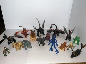 Mixed Lot How to Train Your Dragon 13 Dragons & 3 Riders - Figures No Duplicates - Picture 1 of 11
