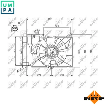 FAN ENGINE COOLING 47746 FOR 1ZZ-FE 1.8L 2NZ-FE 1.3L 1ND-TV 1.4L 1NZ-FE 1.5L - Image 1 of 4