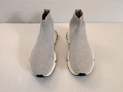 Autentiche scarpe da ginnastica BALENCIAGA Speed in maglia sneakers 39 EU 9 US grigio