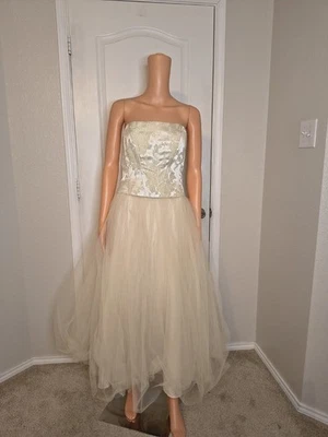 Корсет старые деньги фея гламур фестиваль прихоть чай платье размер средний шампанское - D31 - Изображение 1 из 4