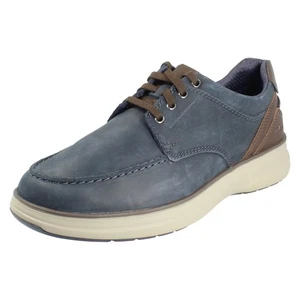 Herren Clarks Leicht Freizeit Gepolstert Leather Moc Zehen Schuhe Mullan Moc - Picture 1 of 10