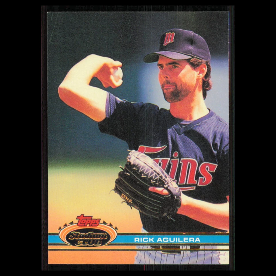 Rick Aguilera #76 1991 Topps Stadium Club Minnesota Twins Baseball Card MLB NM - Image 1 of 3