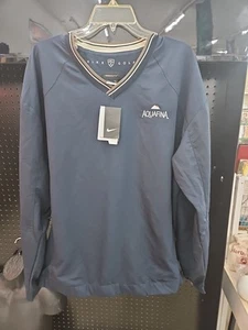 Nike Golf Windbreaker Jacket Men's XL Navy Pull-Over V-Neck Lightweight Aquafina - Picture 1 of 11