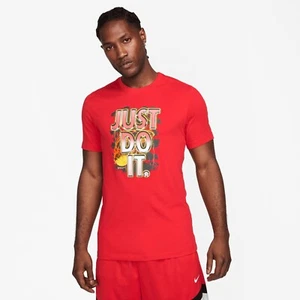 NIKE Men's Dri-FIT JDI Graphic Basketball T-Shirt in Red/University Red, Medium - Picture 1 of 9