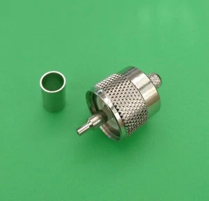 (QTY 10) UHF Male Crimp Connector RG59/U & RG62/U - USA Seller - Picture 1 of 3