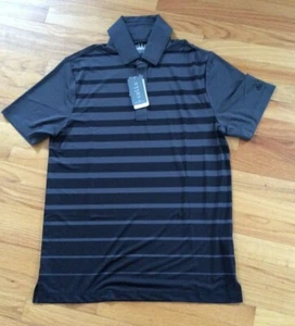 NEW! COLLO UPF 50 MEN'S LARGE GOLF POLO MOISTURE WICKING ECO FRIENDLY Gray/Black - Picture 1 of 5